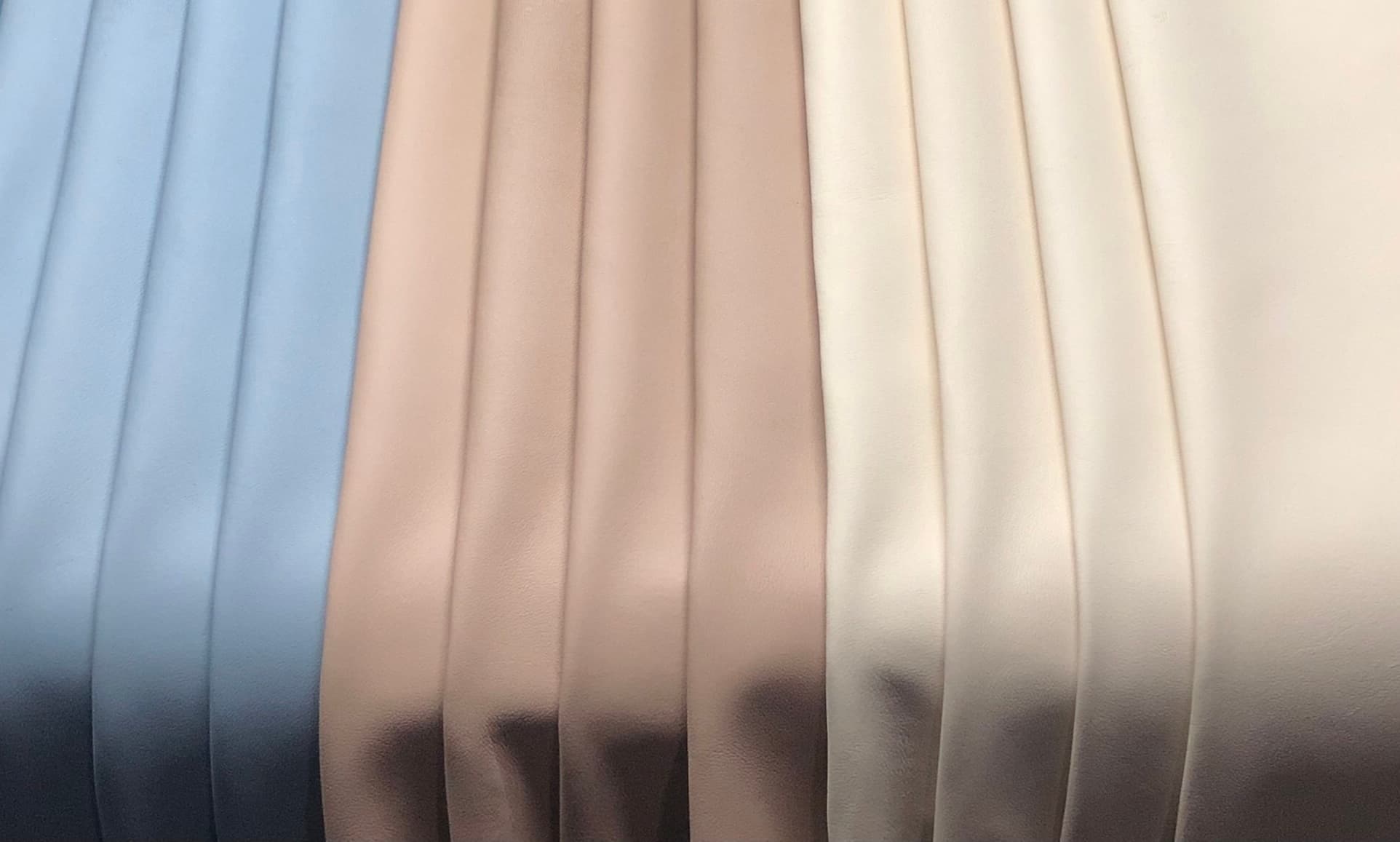 Leather drape and fold detail.